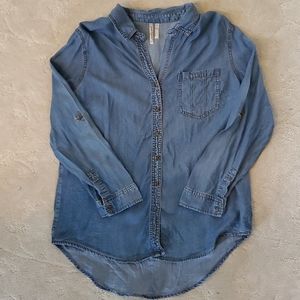 Denim Long Sleeve Button Up